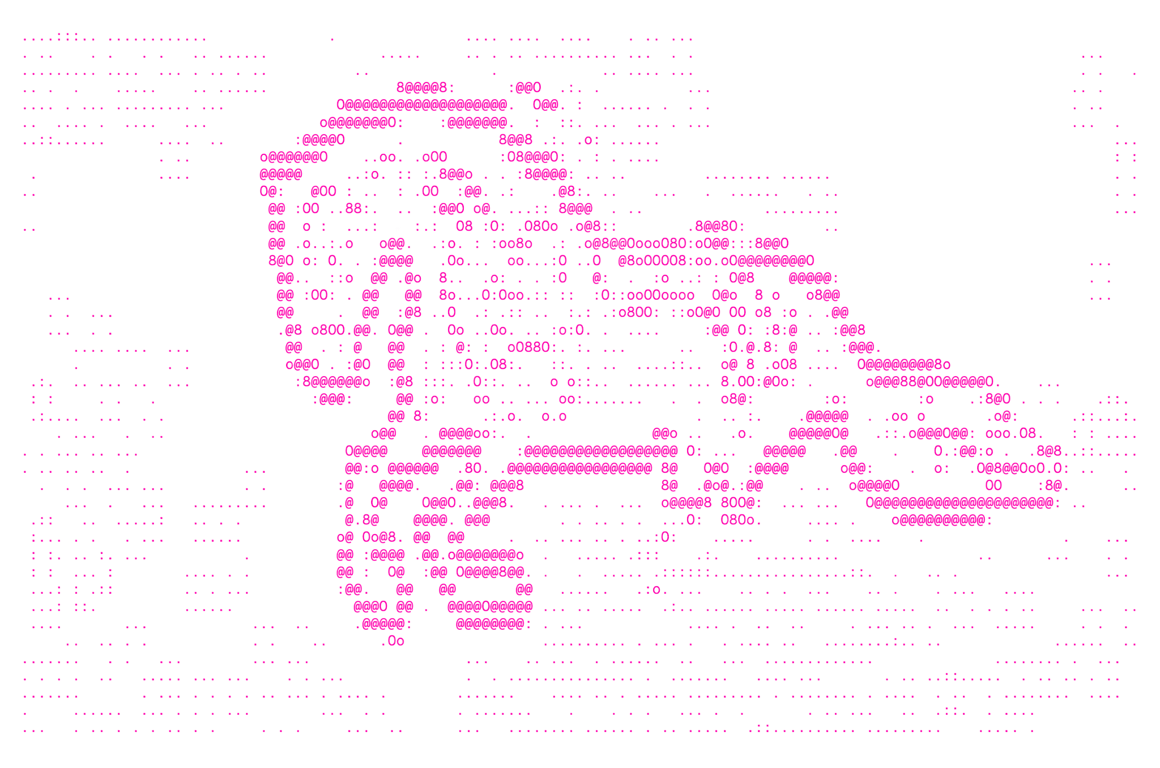 Stylized ASCII and 8-bit horse